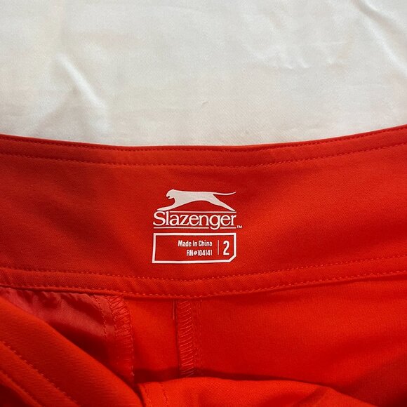 Slazenger Bright Orange Athletic Lightweight Golf Tennis Shorts | Size 2 - Picture 3 of 6